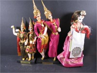 Three Standing Upright Dolls From the Orient