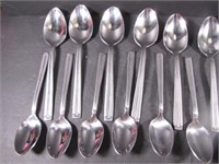 Twenty Wallace Stainless Steel Spoons