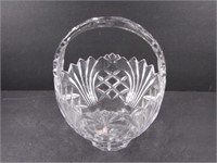 Vintage Lovely Clear Cut Glass Basket
