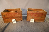 2 Remington Wooden Ammo Boxes