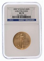 2007-W $25 Gold Eagle Early Releases – NGC