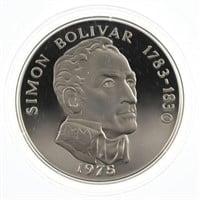 1975 Panama 20 Balboa Coin w/COA. 2000 Grains