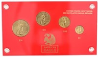 1996 Four Piece American Eagle Gold Coin Set
