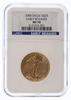 2008 $25 Gold Eagle Early Releases – NGC Graded