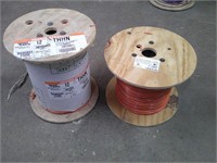 new & partial spools of 12awg orange