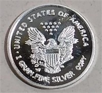 1 Gram US Pure Silver NO TAX Coin