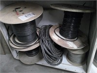 4 partial spools & bundle of wire