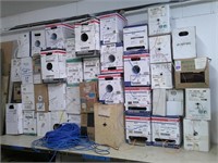 30+ partial boxes of communications wire