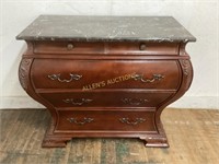 BAMBOO CHEST WITH MARBLE TOP
