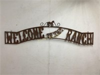 "WELCOME TO THE RANCH" METAL SIGN