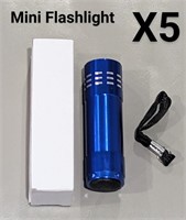 Lot of 5 Mini Flashlights Brand New In Box