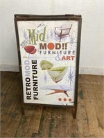 2 SIDED METAL "RETRO FURNITURE" SIGN
