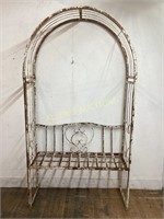 METAL PATIO ARCHWAY WITH SEAT