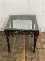GLASS TOP SIDE TABLE