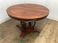 ROUND WOODEN TABLE WITH LEAF
