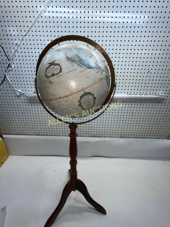 GLOBE ON WOODEN STAND