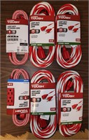 Lot of Candy Cane Christmas Extension Cords