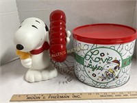 SNOOPY PEANUTS PHONE AND TIN