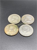 4 KENNEDY HALF DOLLARS