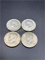 4 KENNEDY HALF DOLLARS