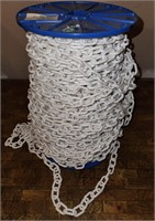 200' Spool White Safety Barrier 1" Chain