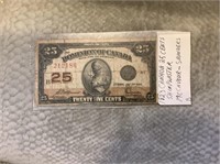 1923 Canadian $.25 shin plaster