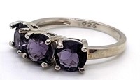 Sterling Silver Amethyst Ring, size 7