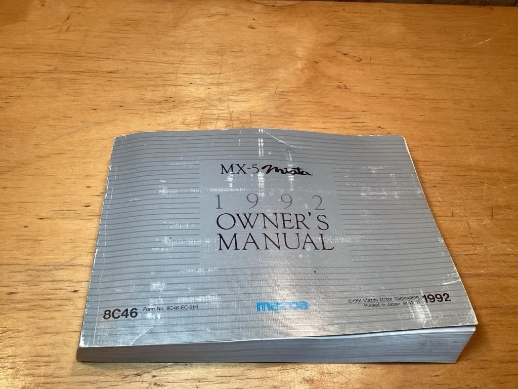 Mazda, Miata owners manual