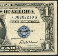 **STAR** $1 1935 F Silver Certificate