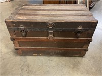 Vintage wood storage trunk