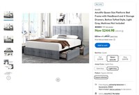 E6180  Amolife Queen Bed Frame with Storage