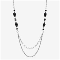 1928 Silver-Tone 40 Inch Rope Strand Necklace