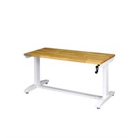 Husky 62 in. W White Adjustable Height Worktable