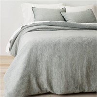 King/Cal King Chambray Comforter  Dark Teal