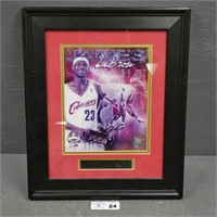 Signed LeBron James Framed Picture w/ COA