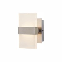 Alberson 5 in. Nickel 2-Light LED Sconce