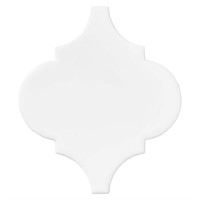 LuxeCraft White 6x6in. Arabesque Wall Tile