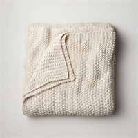 Chunky Knit Bed Blanket  Natural - Casaluna