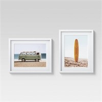 Set of 2  16x20 Van  Surfboard Art - P62