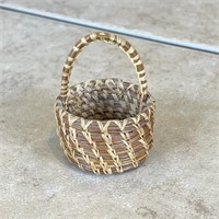 Tiny Handcrafted Pine Needle Basket
