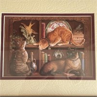 Framed & Matted "Cat" Picture 11.25 x 9.25"