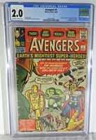 AVENGERS #1 MARVEL COMICS 9/63 CGC 2.0