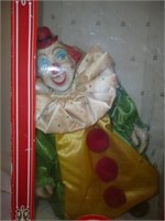 Mid Century Anco 14" Porcelain Clown Doll in Box