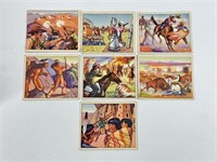 7) 1949 BOWMAN WILD WEST CARDS