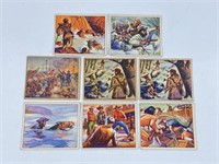 8) 1949 BOWMAN WILD WEST CARDS