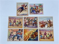 8) 1949 BOWMAN WILD WEST CARDS