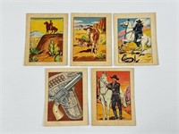 5) 1951 WM. BOYD HOPALONG CASSIDY CARDS