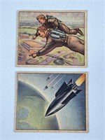 2) 1950 BOWMAN WILD MAN - FLYING SUITS & WAR ROCKS