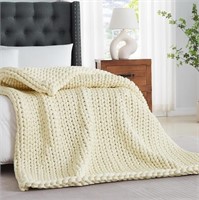 C6016  Handmade Knitted 15lb Blanket 48x72
