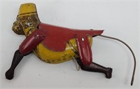 Vintage German Tin Monkey Climbing Toy. Measures